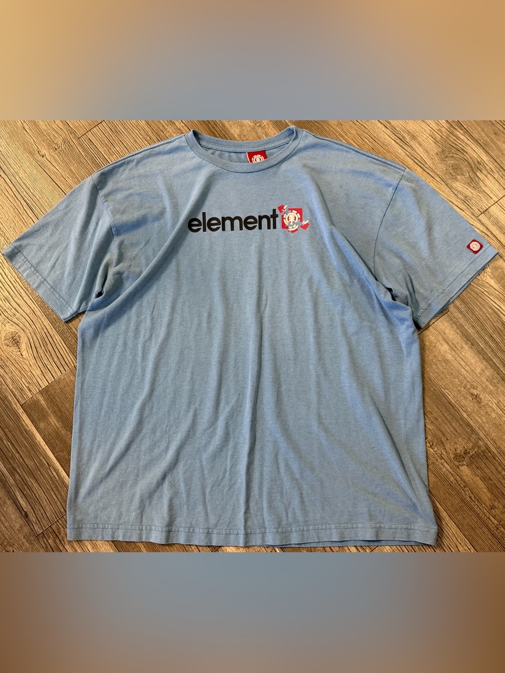 Vintage Element Skateboards T Shirt Y2K Blue Graphic Tee Red Tag Sz XL